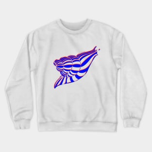 3D Red and Blue Swirl Snail Crewneck Sweatshirt